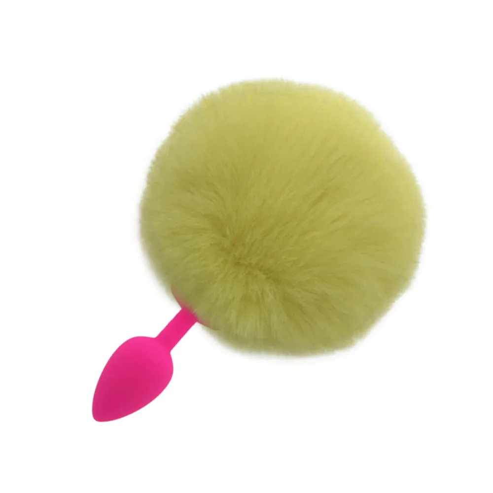 Аксессуары для косплея женщин шарик из меха кролика анальная металлическая