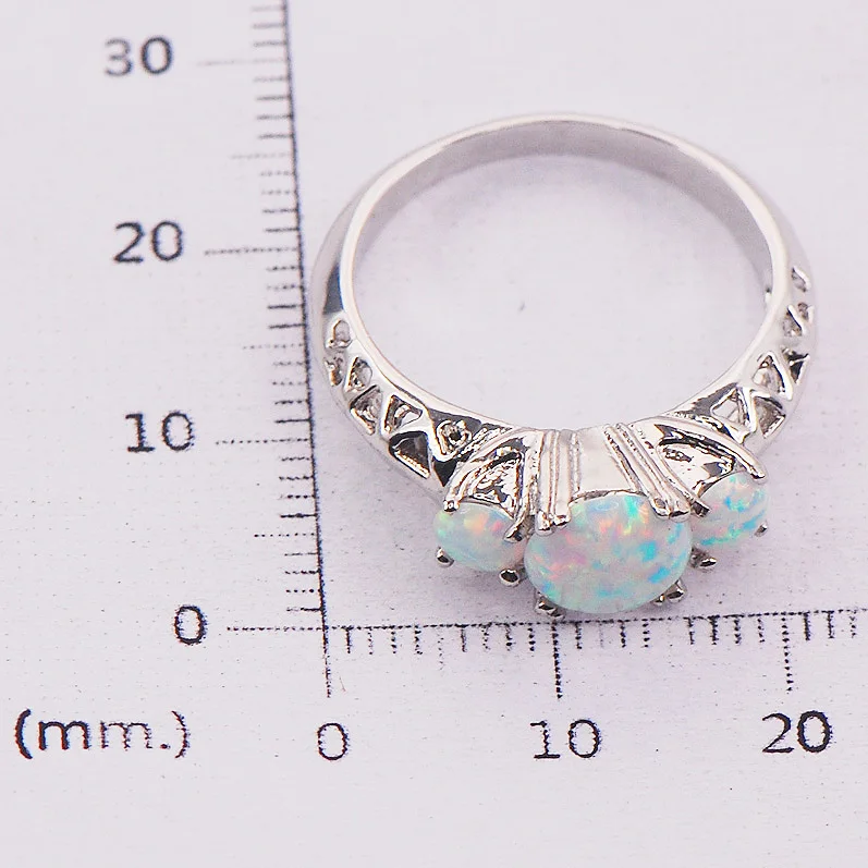 White Fire Opal Australia 925 Sterling Silver Woman Jewelry Ring Size 6 7 8 9 10 11 F573 | Украшения и аксессуары