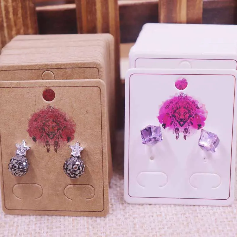 100 шт Новые diy Ювелирные изделия дисплей карты серьги 4x5 см подвешенная бирка DIY