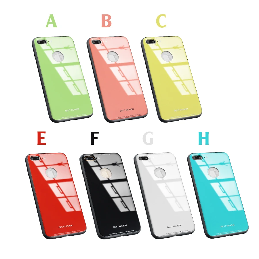 LANCASE Tempered Glass Cover for iPhone X Case Luxury Silicone Hard Coque 8 7 6s Plus Mirror Phone Bags hoesje |