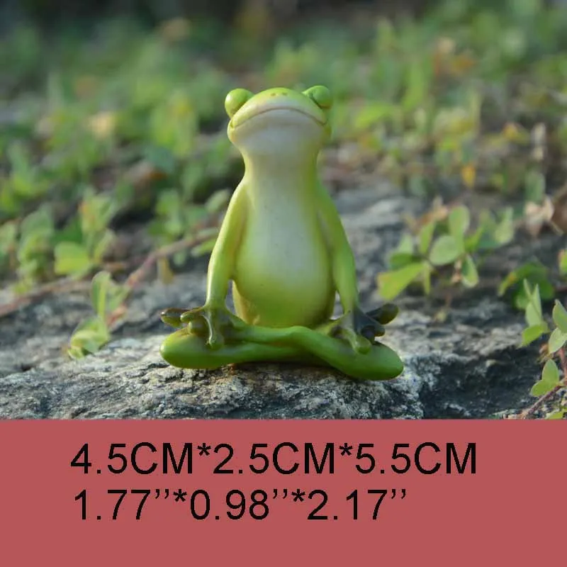 F Смола креативная 3D лягушка, спальня, гостиная, подоконник, Кабинет Украшение Фигурка модель, украшение сада, уличная статуя - Цвет: F