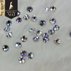 Хрустальный замок 5А, лучшие блестящие камни горячей фиксации одежда со стразами, прозрачные белые клейкие камни, плоские стразы для самостоятельной фиксации 5AHF301