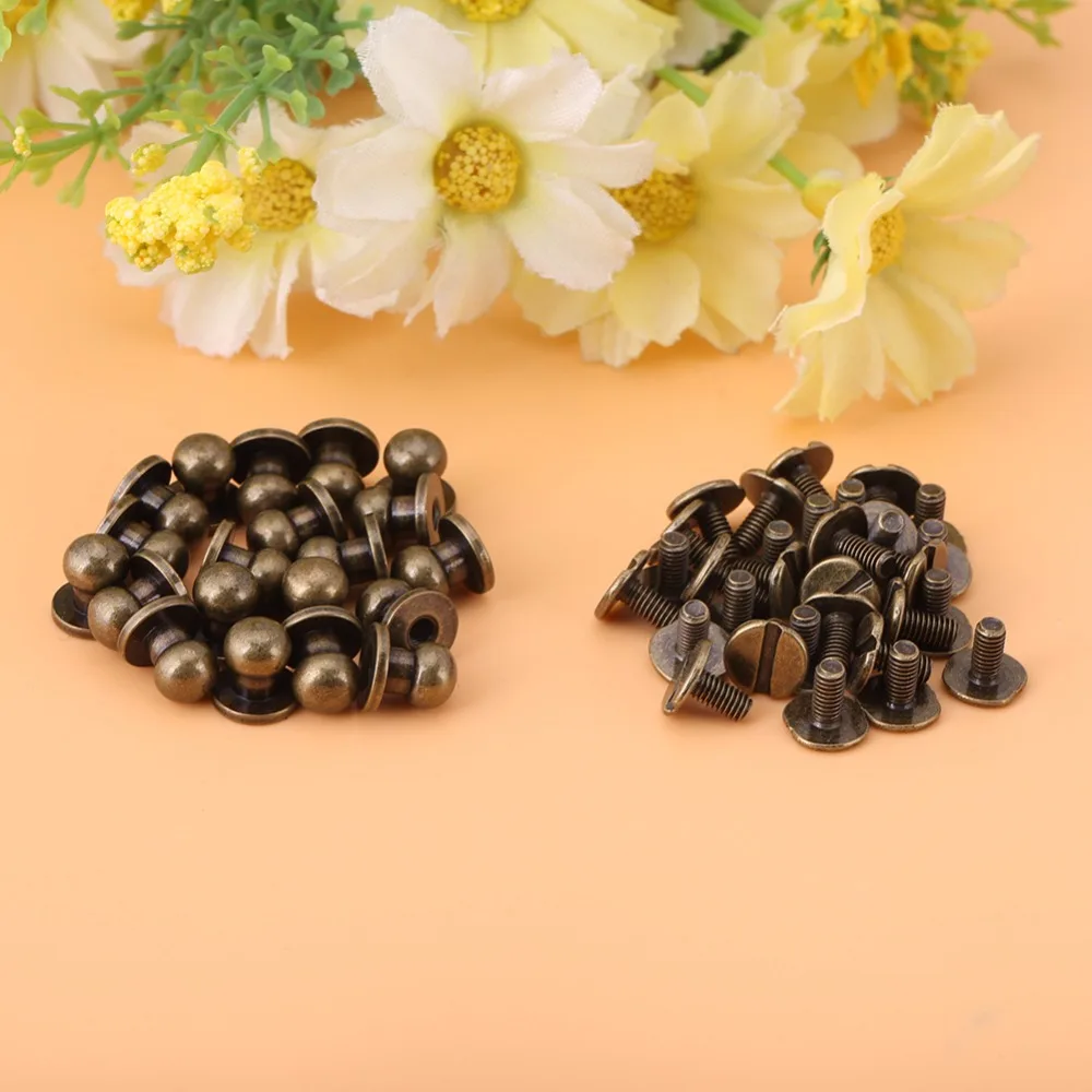 Заклепки бронзовые с круглой головкой заклепки из твердой меди 20 шт./компл. 10x8 мм