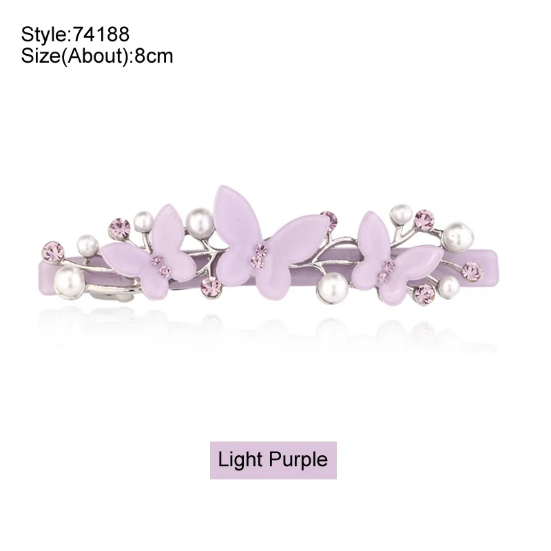 Light Purple Расчески для волос для женщин-стразы для волос-жемчужные аксессуары для волос-украшения для волос-роскошное украшение для волос-Тиара для свадебного танца - Окраска металла: Light Purple