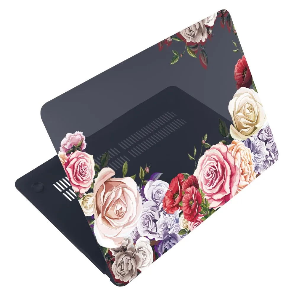 Жесткий чехол с цветочным рисунком и кристаллами для MacBook Air 11 12/air 13 A1932 retina 13 pro 13,3 15 16 touch bar A2141 чехол с цветами для ноутбука