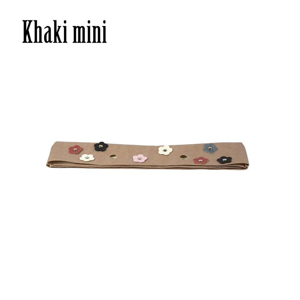khaki mini Новинка заклепки цветок ПУ отделка тонкое украшение для Obag Лето для женщин сумка Классическая мини для O сумка тела - Цвет: khaki mini