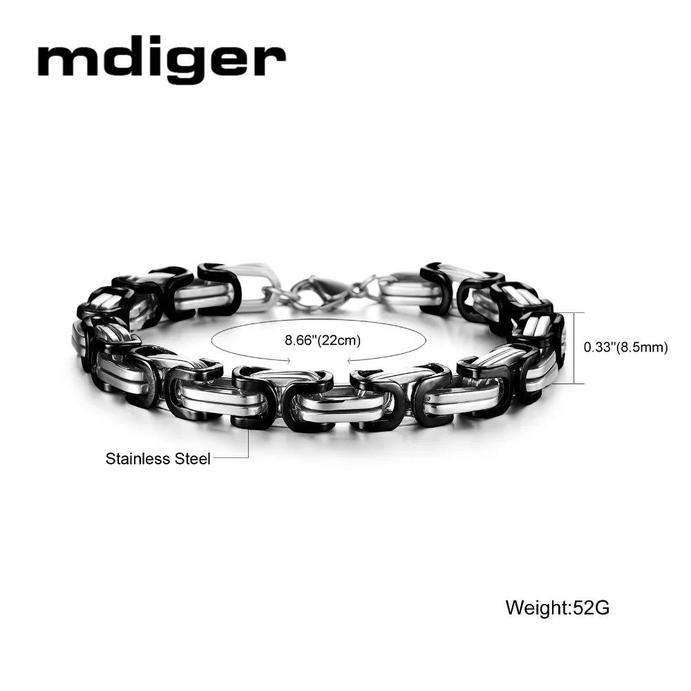Mdiger браслет женский мужские изделия из титановой стали белый/черный мужской