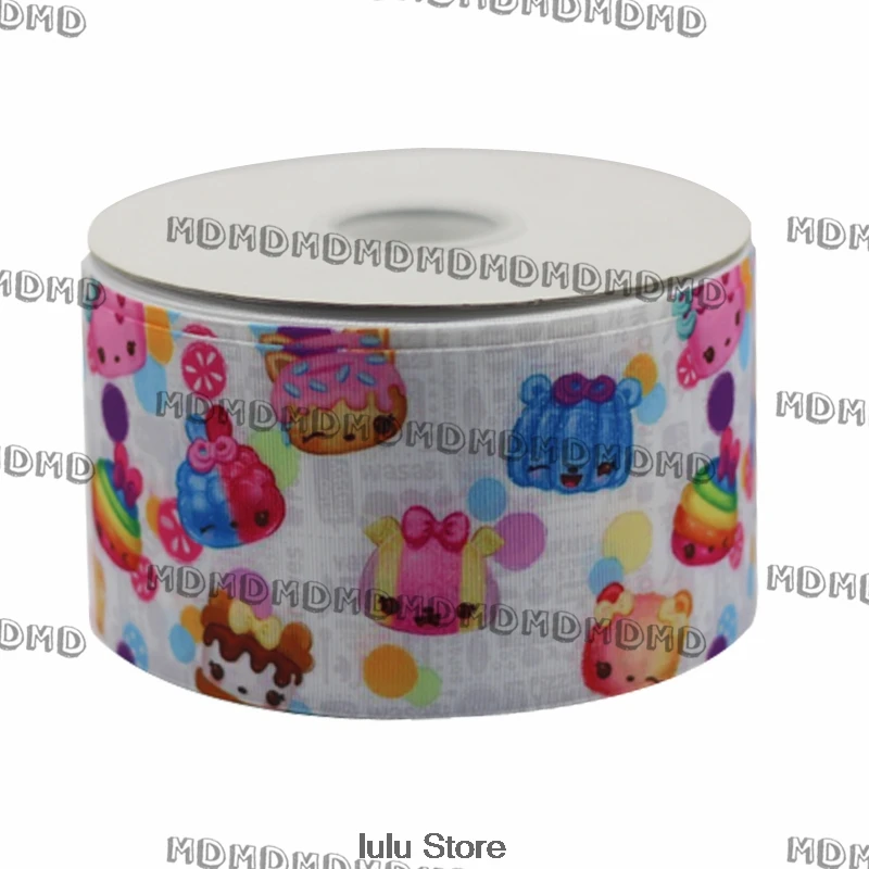 

3"75mm cartoon printed grosgrain ribbon Diy handmade hair bow party decoration gift wrap 50yds