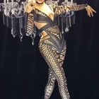 Комбинезон для ночного клуба, черный, белый, цельный, бандажный, с принтом