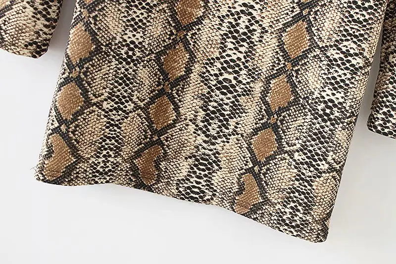 2018 za женские жаккардовые платья с принтом змеиной кожи животным змеиный принт