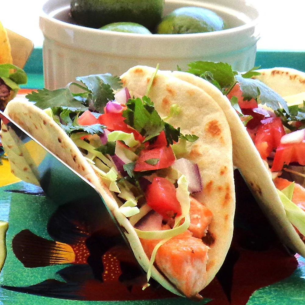 Держатель Taco Премиум комплект из четырех стоек из нержавеющей стали Taco, Taco грузовик, вмещает 2 больших Tortilla, уличный или ракушевый Тако