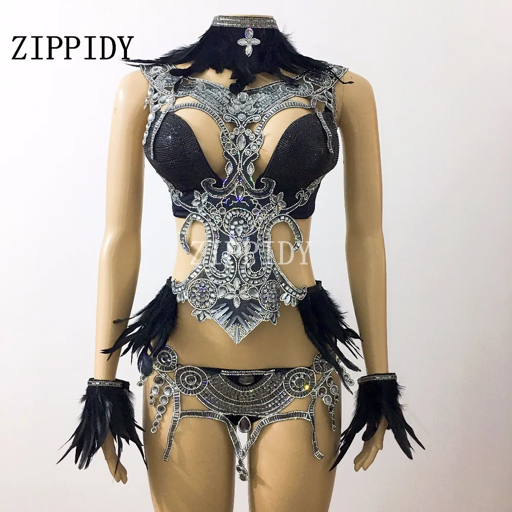 Женский костюм для выступления короткий с блестящими кристаллами 3 цвета|women