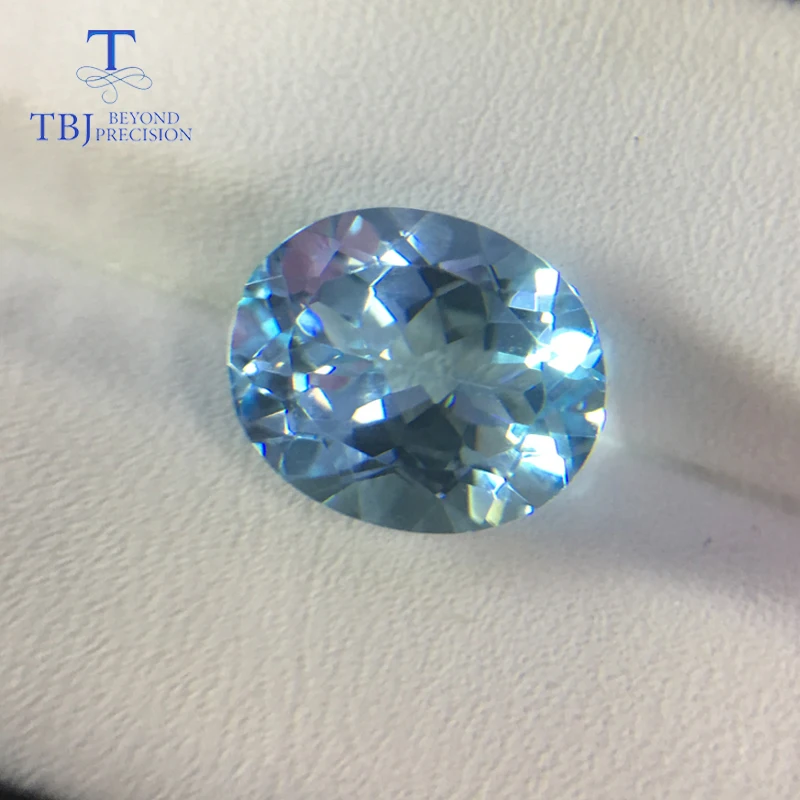 Tbj натуральный Небесно Голубой топаз Овальной Огранки 10*12 мм прибл. 5.85ct свободный