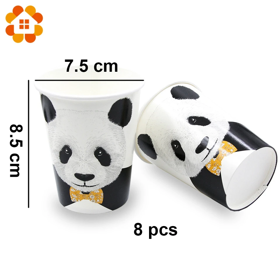 Милые одноразовые бумажные салфетки серии Panda вечерние для свадеб дней рождения