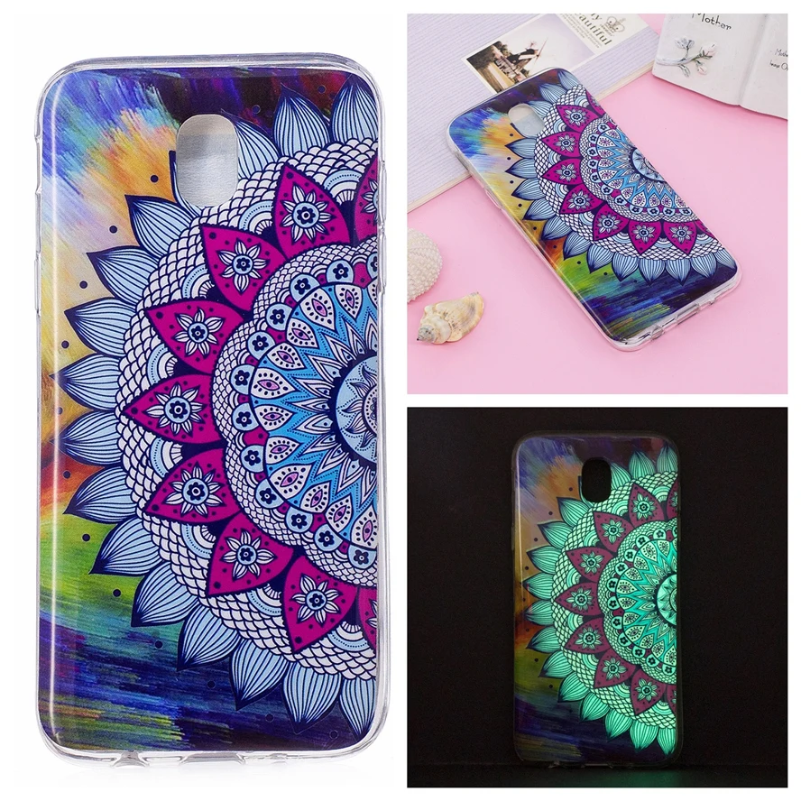 Ночь светящийся Силиконовый ТПУ для Coque samsung Galaxy J3 2017 чехол Чехол Fundas J330 корпуса |