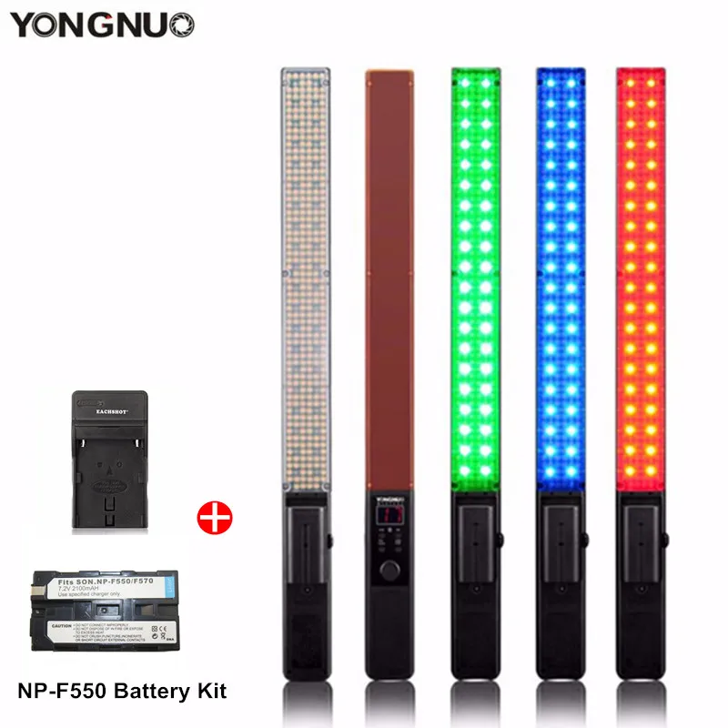 YN360 With Battery YONGNUO 360 светодиодный YN360 5500K ручной светодиодный светильник для видео RGB красочный 39,5 см ледяная палка профессиональный светодиодный фото палка для DSLR камеры - Цвет: YN360 With Battery