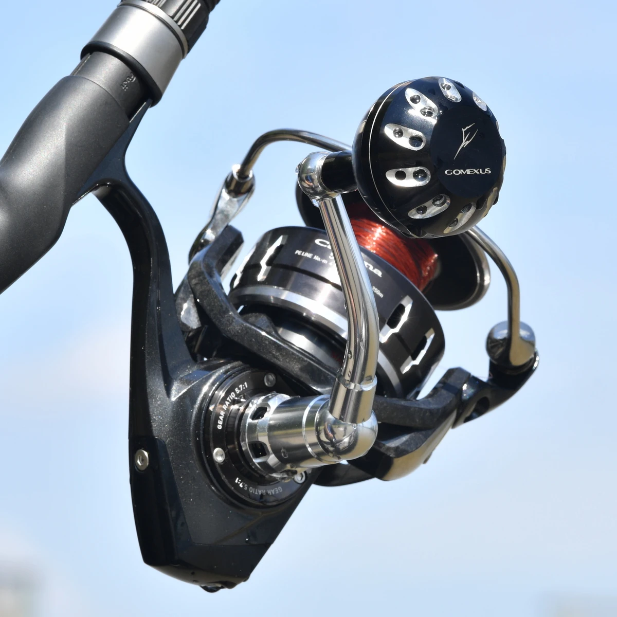 Гомекс катушка ручка безынерционная катушка для Daiwa Saltist Saltiga Catalina Blast Tournament ISO эмблема 4500-6000 Seaborg 500-1200 45 мм
