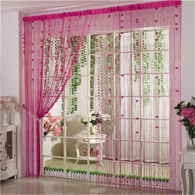 100x200cm Rod Pocket Rose Romantic Decorative curtain tulle Door Window Curtain Room Home Deco | Дом и сад