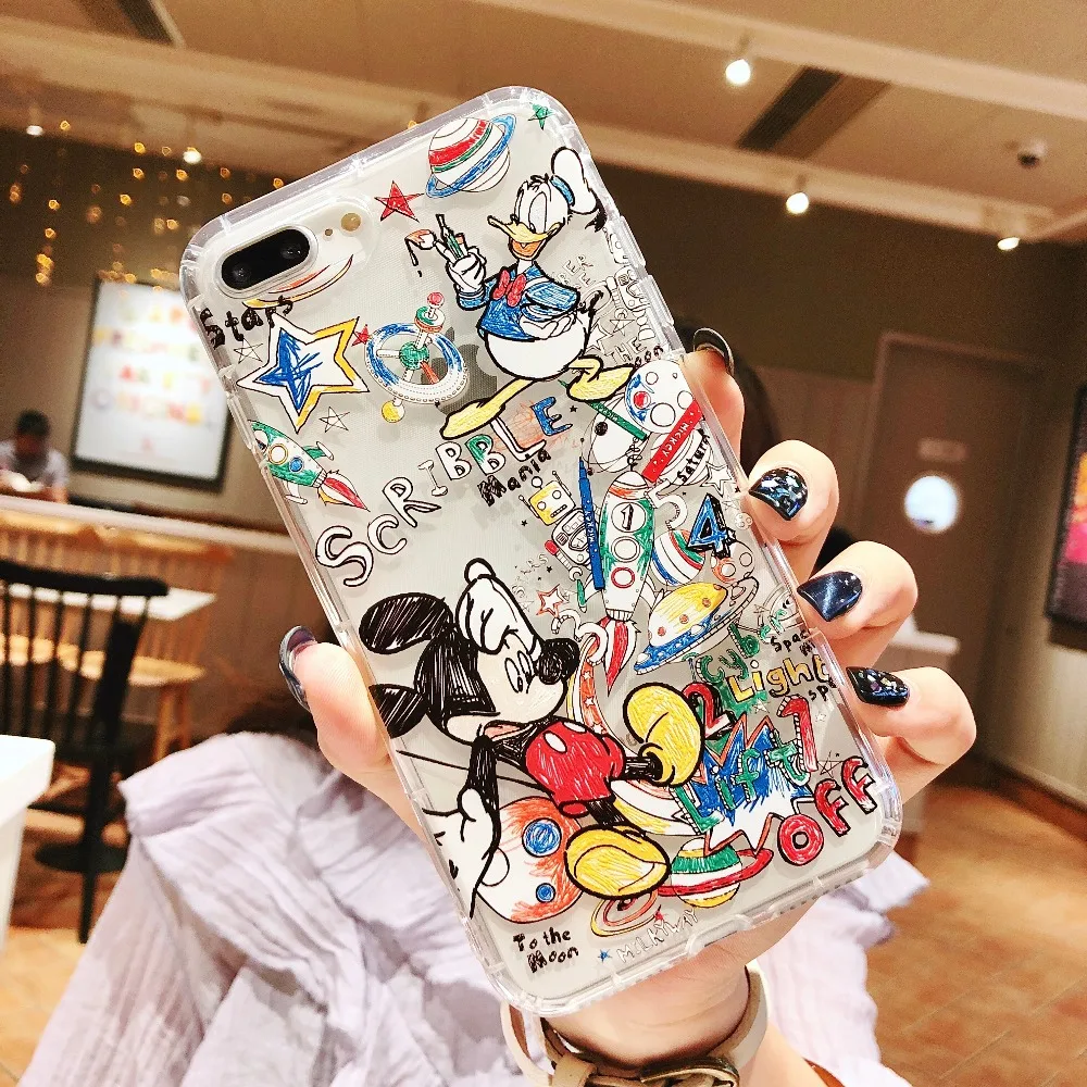 Чехол с изображением мультяшной мыши для iphone 6 7 8 Plus X XR XS MAX задняя крышка 6plus 7plus plus