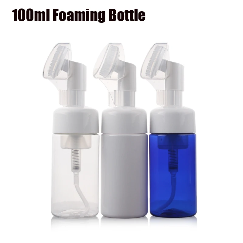 

300pcs/lot 100ML foaming bottle,foaming pump,soap dispenser, 100cc plastic PET foam bottle with silicone foam pump