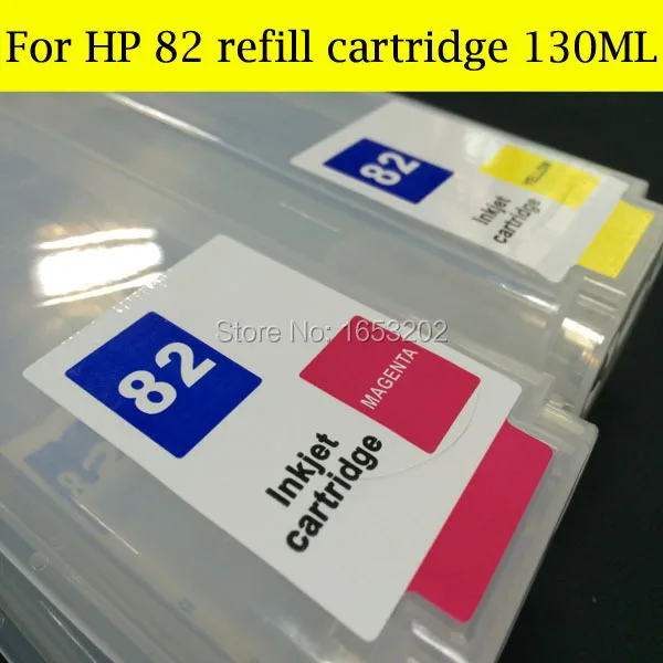 4 цвета/партия чернильный картридж HP82 для HP 82 82XL с чипом ARC принтера Designjet 510 |