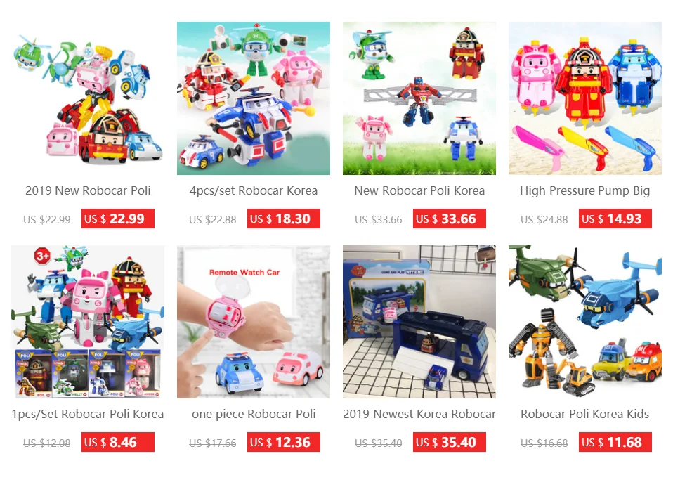 Новейший корейский робот Robocar Poli, детские игрушки, модель автомобиля, коробка для хранения, парковочная площадка с 3 оттягивающимися машинками, игрушки для детей Gif