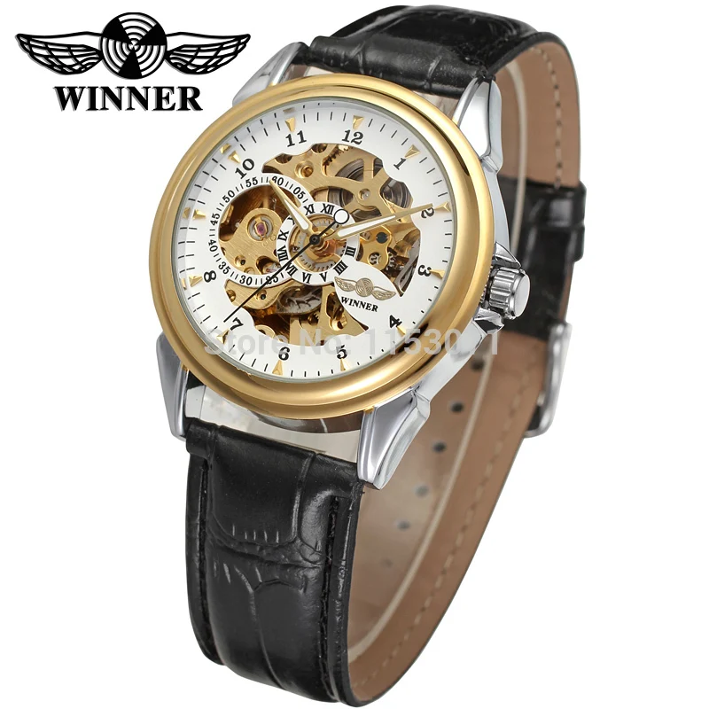 Автоматические Мужские часы скелетоны WRG8022M3T2 Winner с подарочной коробкой наручные