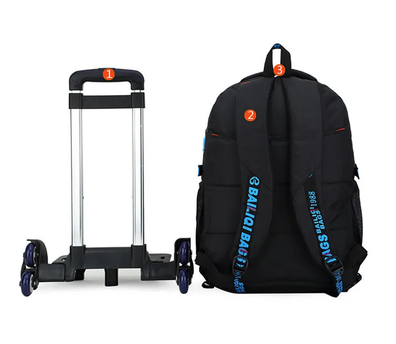 Съемный Детский рюкзак на колесиках с 6 колесами для девочек и мальчиков