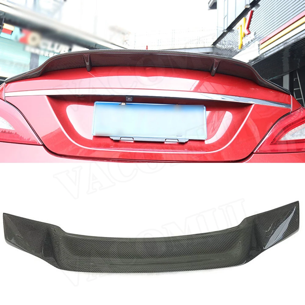 

Задний спойлер из углеродного волокна для Mercedes Benz CLS Class W218 CLS300 CLS350 CLS500 CLS550 CLS63 Sedan 2012 - 2017 R Автомобильный Стайлинг FRP