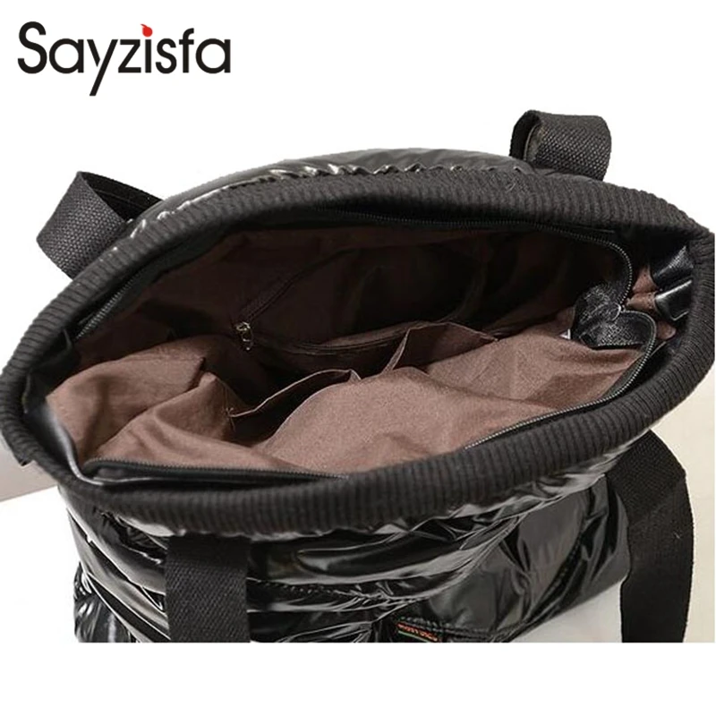 Sayzisfa 2017 Brand New Winter Women Warm Handbags Korean casual Ladies Down bag Fashion Shoulder Bags Female tote Bolsa T450 | Багаж и