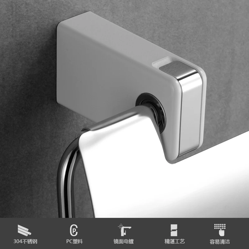 Bathroom toilet stainless steel tissue box roll holder bathroom paper tray creative rack | Обустройство дома