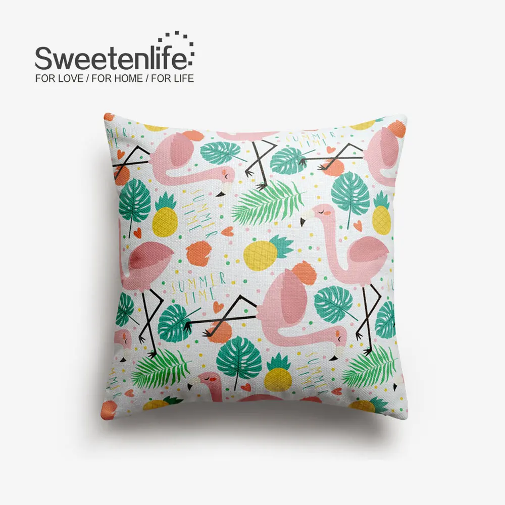 Sweetenlife, 60x60 см, цветочный рисунок, наволочка для подушки, пасторальный стиль, наволочки для подушки, домашний декор, высокое качество, белая льняная декоративная подушка - Цвет: SL0068