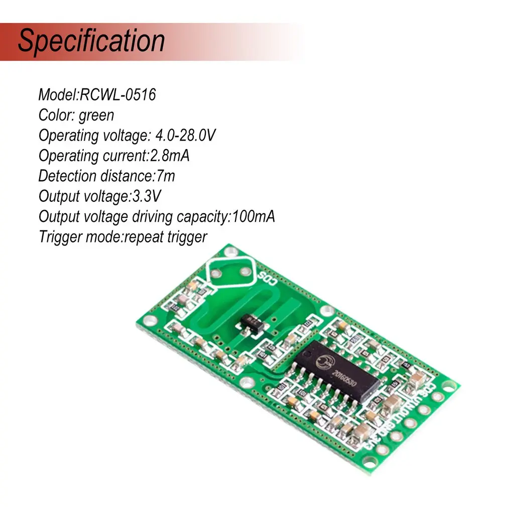 RCWL-0516 доплеровский радиолокатор Сенсор детектор движения микроволновой модуль