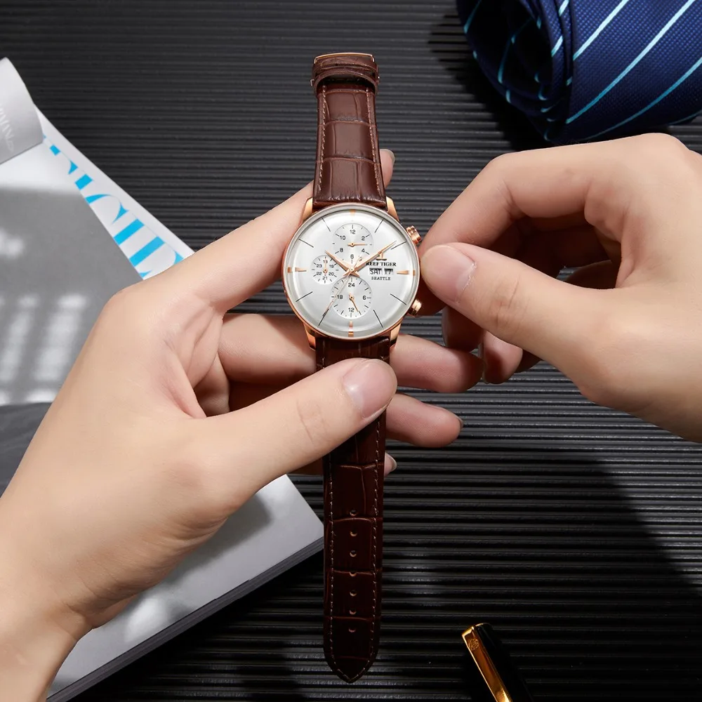 Риф Тигр/РТ Топ бренд Роскошные автоматические часы Reloj Hombre 2019