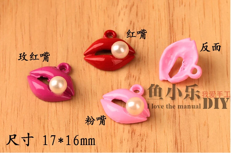 Personalized jewelry accessories diy lips lipstick perfume bottle alloy hair hairpin material oil drop charm | Украшения и