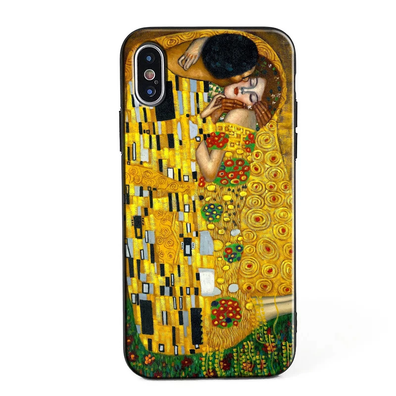 Мягкий силиконовый чехол с рисунком поцелуя Густава Климта для iPhone 6 6S 7 8 Plus X 5 5S SE x xs max xr 11 pro max чехол