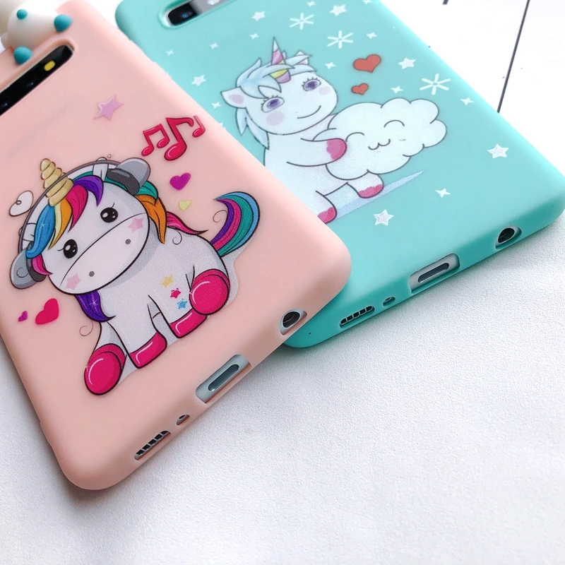 S8 S9 S10 3D чехол для Etui samsung Galaxy S8 S9 S10 Plus чехол Note 8 9 медведь Единорог Kawaii чехол для Coque samsung S7 Edge чехол