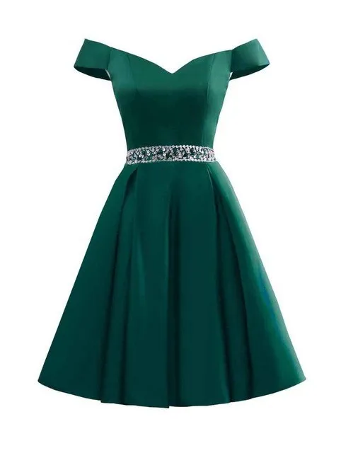 Doragrace vestidos de festa женское короткое коктейльное платье с открытыми плечами и бисером