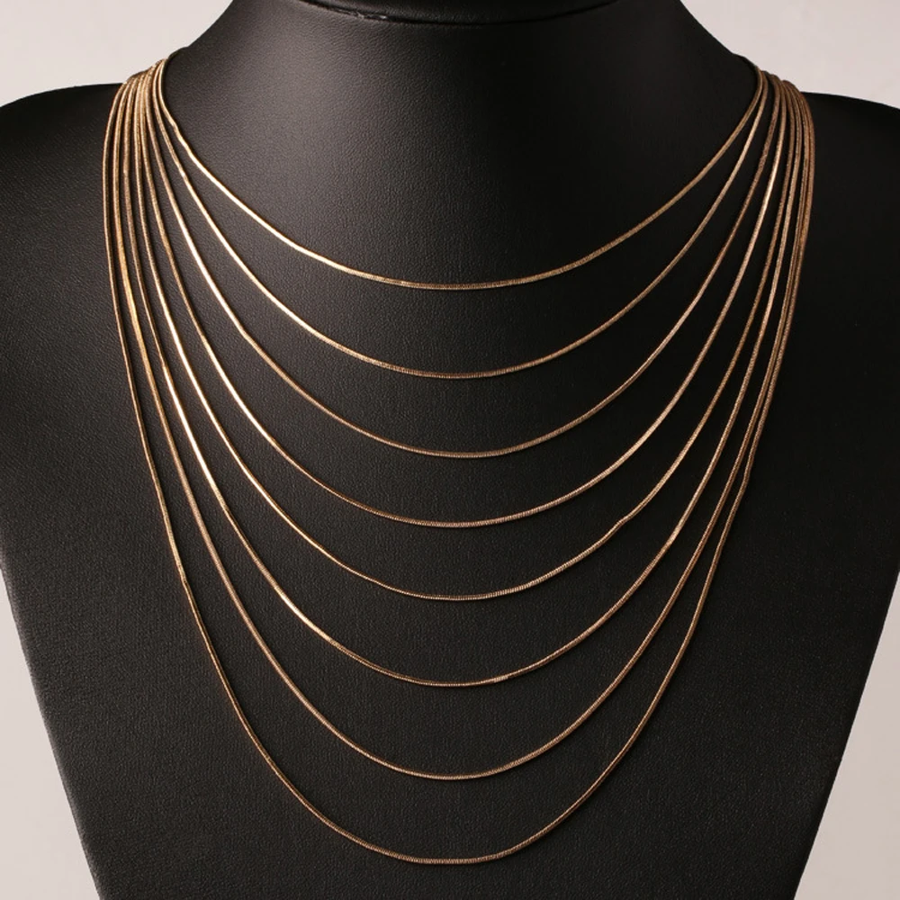 100 шт. лидер продаж оптовая продажа 1 мм желтое золото модные мужские и женские