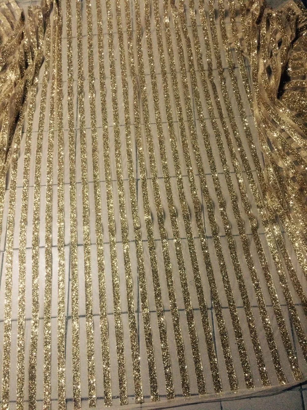 French net Lace Fabric DiuDiu-030 with glitter good Quality African gold Tulle | Дом и сад