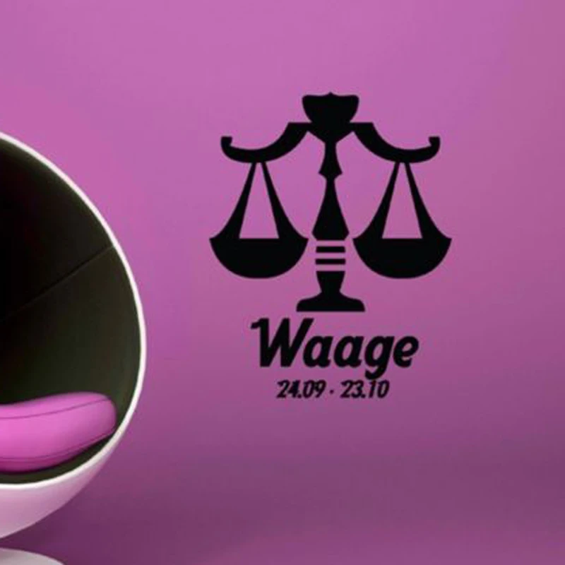 Тату Знак зодиака Libra текстовые обои съемные настенные наклейки для модной