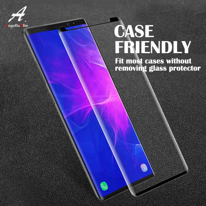Закаленное стекло для Samsung galaxy Note 10 plus S10 E 9 Note9 защитный чехол с закругленными