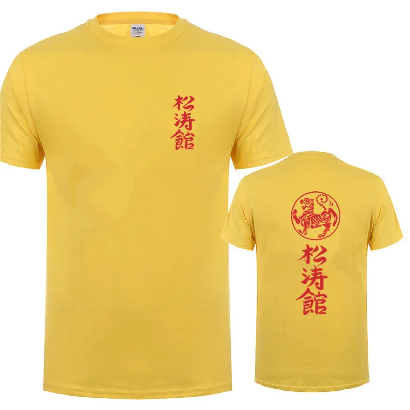 Shotokan, футболка для карате, мужские футболки, короткий рукав, круглый вырез, хлопок, Мужская футболка, Shotokan, тигр, топы, Мужская футболка, OT-508 - Цвет: as picture