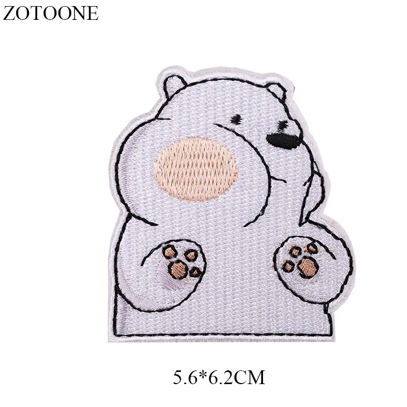 ZOTOONE Симпатичные нашивки в виде медведя искусственная наклейка на одежду