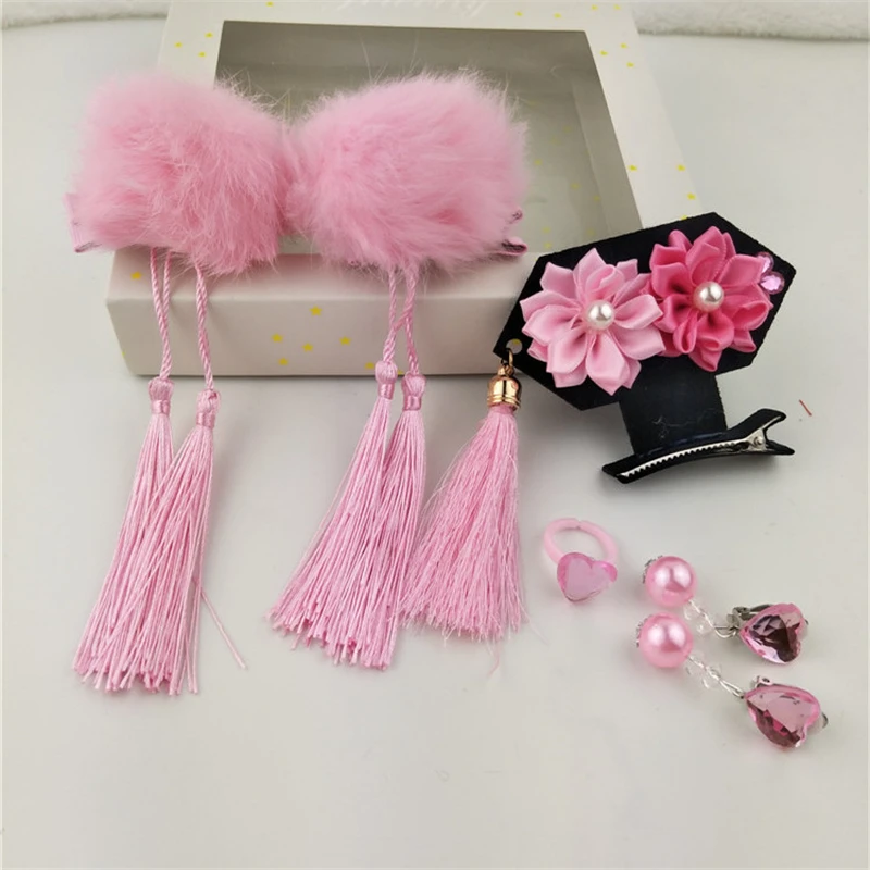 Детский подарочный набор заколка для волос бант цветок шпильки заколки