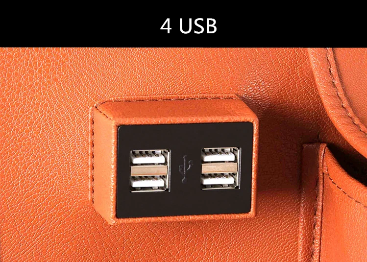 4 USB автомобильный Органайзер на спинку сиденья, сумка для хранения, Складной автомобильный Настольный лоток, держатель для путешествий, многофункциональная сумка для хранения, автомобильные аксессуары