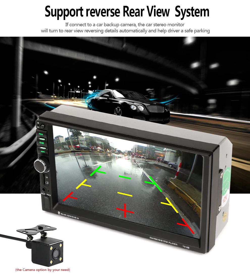 2 din стерео 7 "HD автомобильное радио Bluetooth FM аудио MP5 плеер mirrorlink 2din Авторадио
