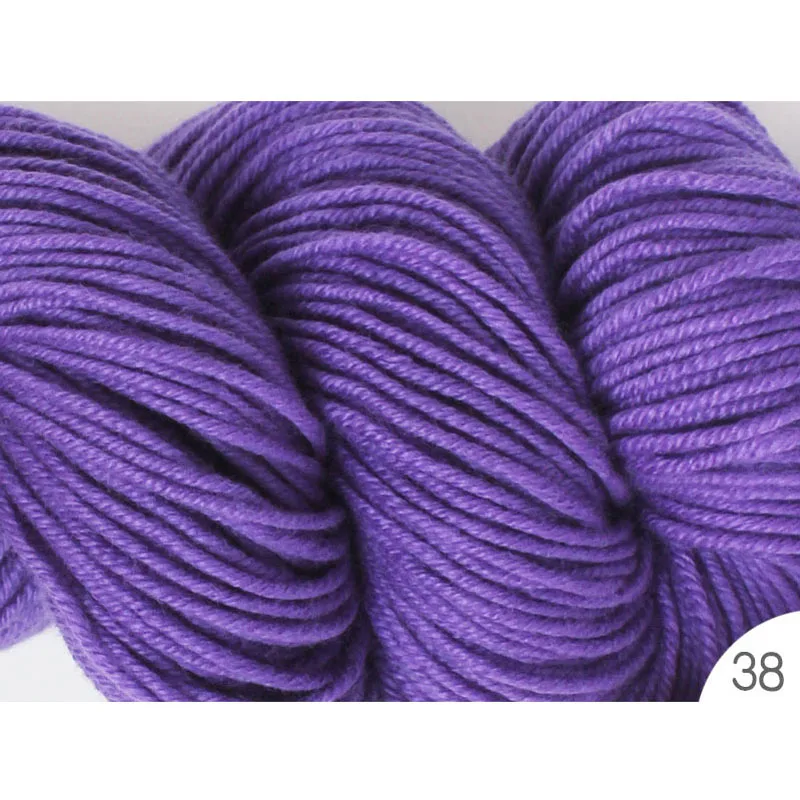 38 Purple Пряжа лотоса кашемир Аран пряжа натуральный кашемир ручное вязание цветные DIY вязание крючком - Цвет: 38 Purple