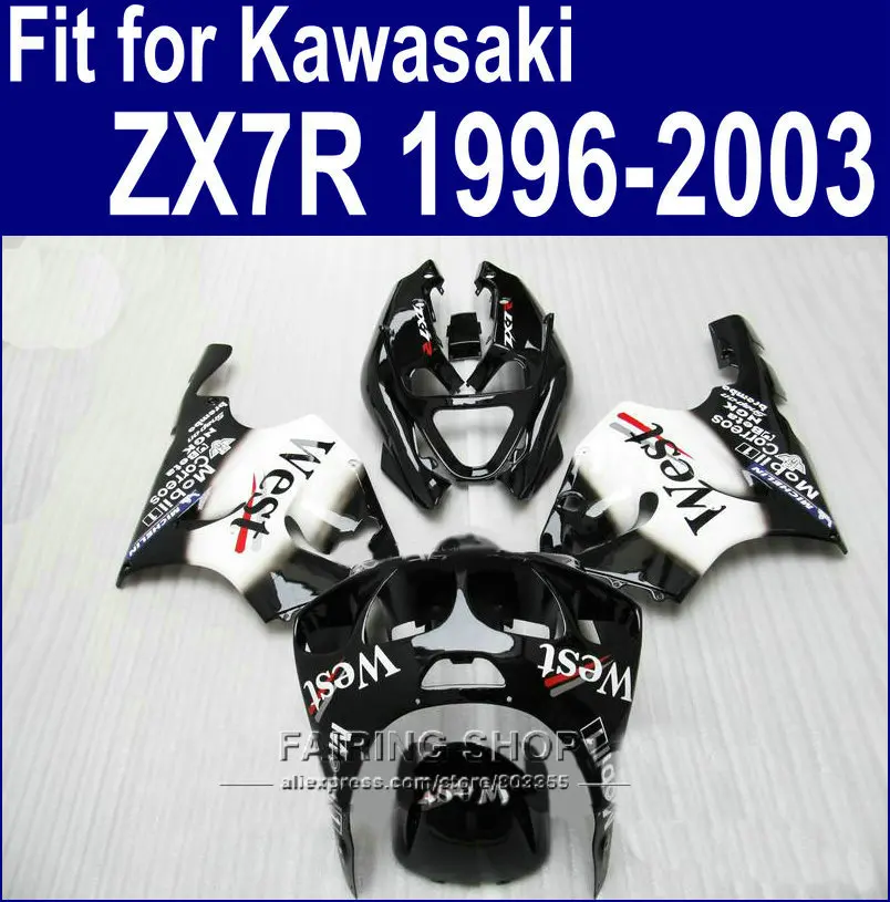 Западная наклейка обтекателей для Kawasaki ninja ZX7R 1996 1997 1998 2003 96 03 Обтекатели 7 подарки