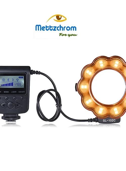 Фото Mettzchrom led макрокольцо комплект вспышки с 8 кольцами адаптера для DSLR камеры Макро светодиодное светодиодный ЦО вспышка №4